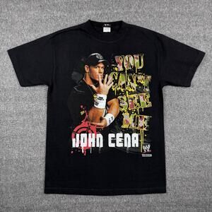 Vintage John Cena Rap T-Shirt Men’s Medium Black Heel Turn‎ You Can’t See Me Y2K